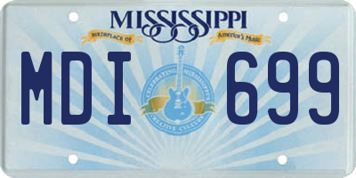MS license plate MDI699