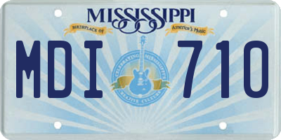 MS license plate MDI710