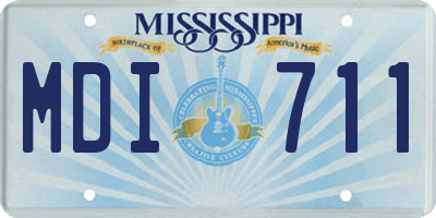 MS license plate MDI711