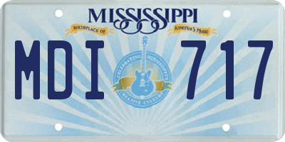 MS license plate MDI717