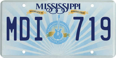 MS license plate MDI719