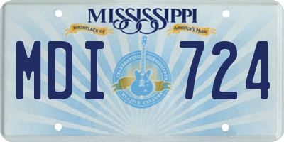 MS license plate MDI724