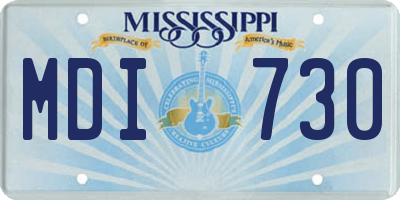 MS license plate MDI730
