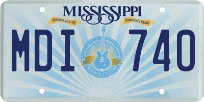 MS license plate MDI740