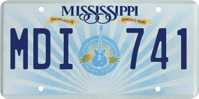 MS license plate MDI741