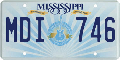 MS license plate MDI746