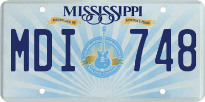 MS license plate MDI748