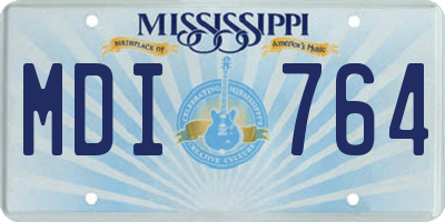 MS license plate MDI764