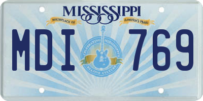 MS license plate MDI769