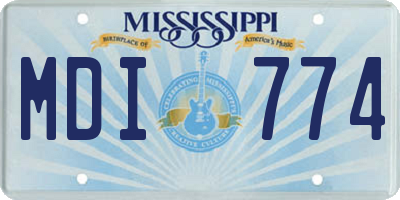 MS license plate MDI774