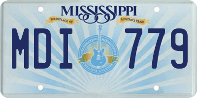 MS license plate MDI779