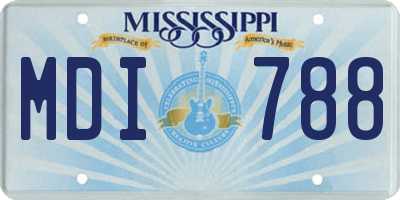 MS license plate MDI788