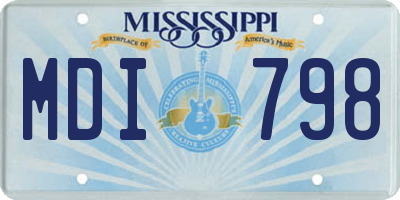 MS license plate MDI798