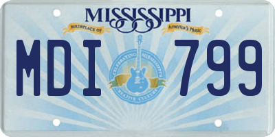 MS license plate MDI799
