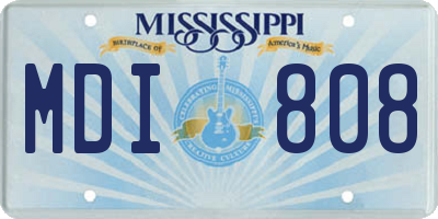 MS license plate MDI808