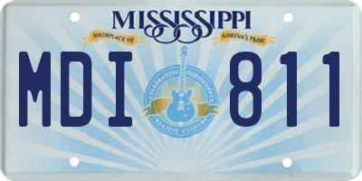 MS license plate MDI811