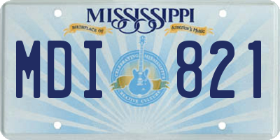 MS license plate MDI821