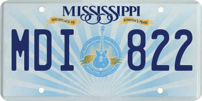 MS license plate MDI822