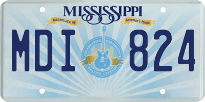MS license plate MDI824