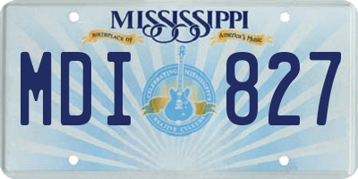 MS license plate MDI827