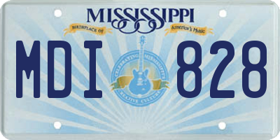 MS license plate MDI828