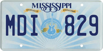 MS license plate MDI829