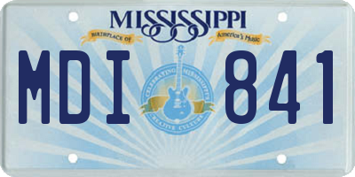 MS license plate MDI841