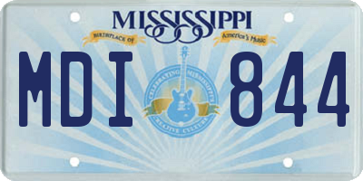 MS license plate MDI844