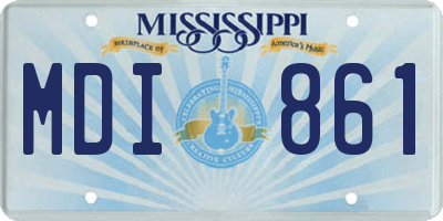 MS license plate MDI861
