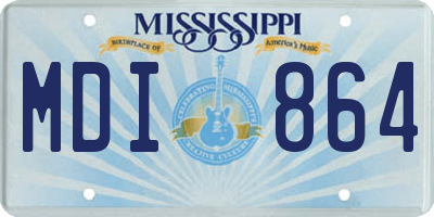 MS license plate MDI864