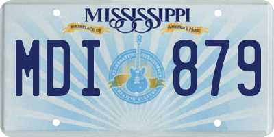 MS license plate MDI879