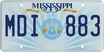 MS license plate MDI883