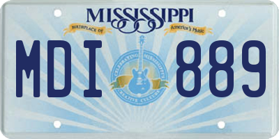 MS license plate MDI889
