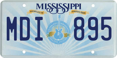 MS license plate MDI895