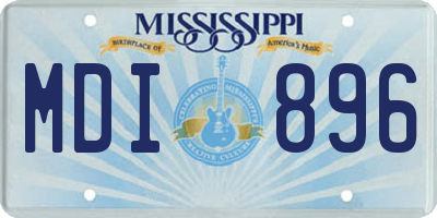 MS license plate MDI896