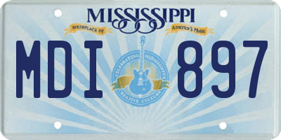 MS license plate MDI897