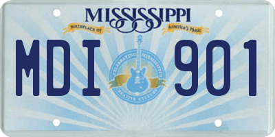 MS license plate MDI901