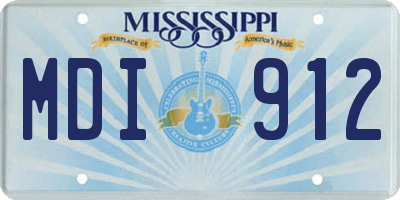 MS license plate MDI912