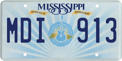 MS license plate MDI913
