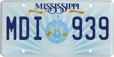 MS license plate MDI939