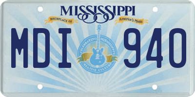 MS license plate MDI940