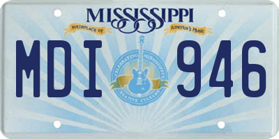 MS license plate MDI946