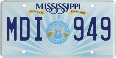 MS license plate MDI949