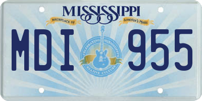 MS license plate MDI955