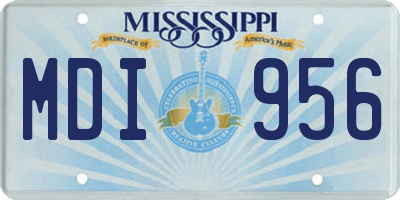 MS license plate MDI956