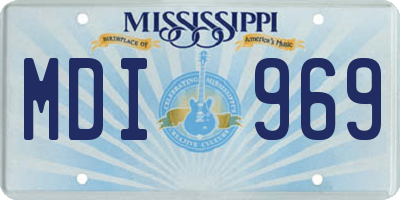 MS license plate MDI969