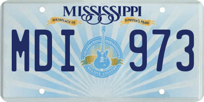 MS license plate MDI973