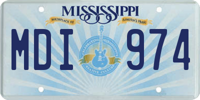 MS license plate MDI974