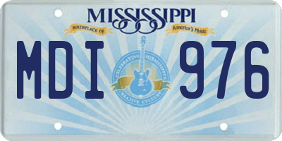 MS license plate MDI976