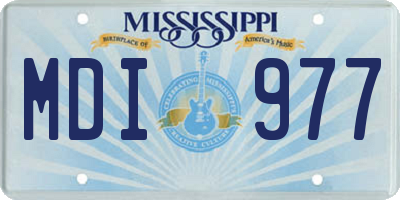 MS license plate MDI977